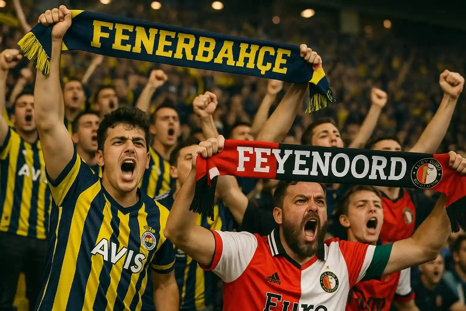 CĐV Fenerbahçe vs Feyenoord cuồng nhiệt tiếp lửa cho đội nhà.